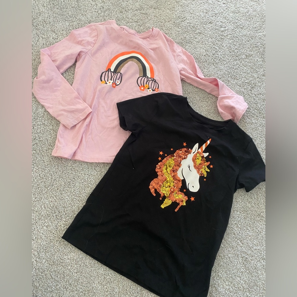 Halloween fall shirts girls medium